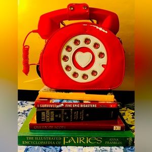 NWT Tammy Two Red and White Telephone ☎️ Red Patent Purse. Has Audio cell hookup